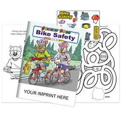 Bike Safety Sticker Book - Imprinted Bike safety sticker book, bike safety, sticker books, activity books, promotional sticker books