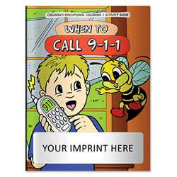 Coloring Book - When to Call 911 firefighting, fire safety product, fire prevention, fire safety coloring book, fire prevention coloring book, fire safety activity book, fire prevention activity book