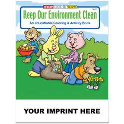 Custom Imprinted Coloring Book - Keep Our Environment Clean 