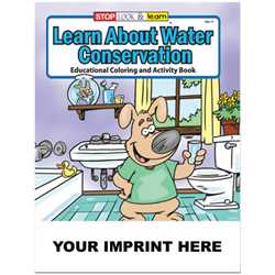 Custom Imprinted Coloring Book - Learn About Water Conservation 
