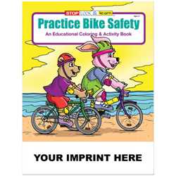 Custom Imprinted Coloring Book - Practice Bike Safety 
