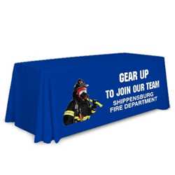 Economy Table Throw - Gear Up to Join our Team firefighting, fire safety product, fire prevention, table cover, table throw, table cloth, fire dept., community events, fire prevention week