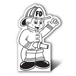 Fire Boy Color-Me Stand-Out firefighting, fire safety product, fire prevention, color me, boy firefighter, firefighter, stand out