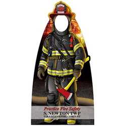 Firefighter Photo Prop - 38" x 74" firefighting, fire safety product, fire prevention, cut outs, photo props, firefighter