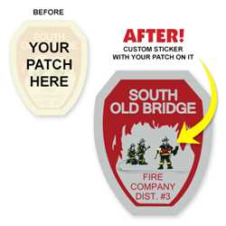 Full Custom Patch Stickers firefighting, fire safety product, fire prevention, fire safety stickers, fire prevention stickers