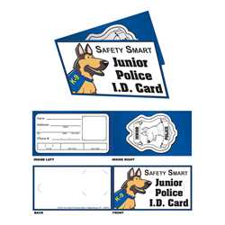 Paper Jr. Police I.D. Card police, educational, id card, safety, public safety, card stock, junior police, police officer, identification, card id