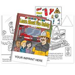 Learn About Fire Safety Sticker Book - Imprinted Fire safety sticker book, fire safety, sticker books, activity books, promotional sticker books