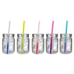 Plastic Mason Jar with Mood Straw firefighting, fire safety product, fire prevention