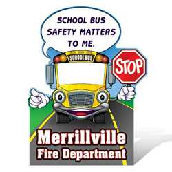 School Bus Photo Prop - 45" x 60" firefighting, fire safety product, fire prevention, cut outs, photo props, firefighter, photo prop, cut out 