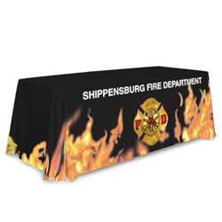 Standard Table Throw - Flame Design firefighting, fire safety product, fire prevention, table cover, table throw, table cloth, fire dept., community events, fire prevention week