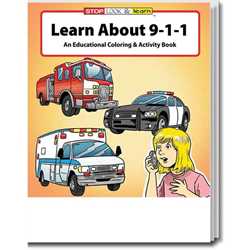 Stock Coloring Book - Learn About 9-1-1 