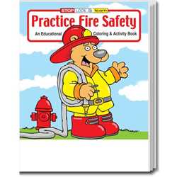Stock Coloring Book - Practice Fire Safety - English Version firefighting, fire safety product, fire prevention product, firefighting coloring book, firefighting activity book, fire safety coloring book, fire safety activity book, fire prevention coloring book, fire prevention activity book