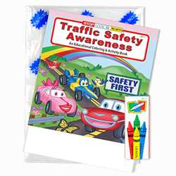 Stock Traffic Safety Awareness Fun Pack paint with water, coloring and activity book, bus safety