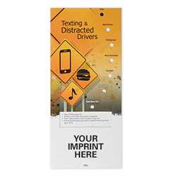 Texting & Distracted Drivers Pocket Slider distracted driving, teen drivers, slide charts, do not text and drive