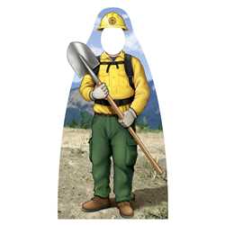 Wildland Firefighter Photo Prop - 23.5" x 45" - Smokey Bear firefighting, fire safety product, fire prevention, smokey, smokey bear, stand-out, wildland firefighter, wildland, wildfires, photo prop, cut out, wildfires, plastic