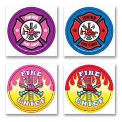 Fire Safety Fun Stickers - Fire Chief firefighting, fire safety product, fire prevention, fire safety stickers, fire prevention stickers, fire chief stickers
