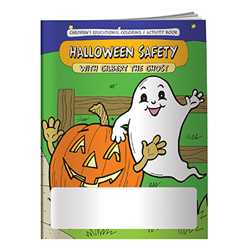 Stock Coloring Book - Halloween Safety with Gilbert the Ghost firefighting, fire safety product, fire prevention product, firefighting coloring book, firefighting activity book, fire safety coloring book, fire safety activity book, fire prevention coloring book, fire prevention activity book