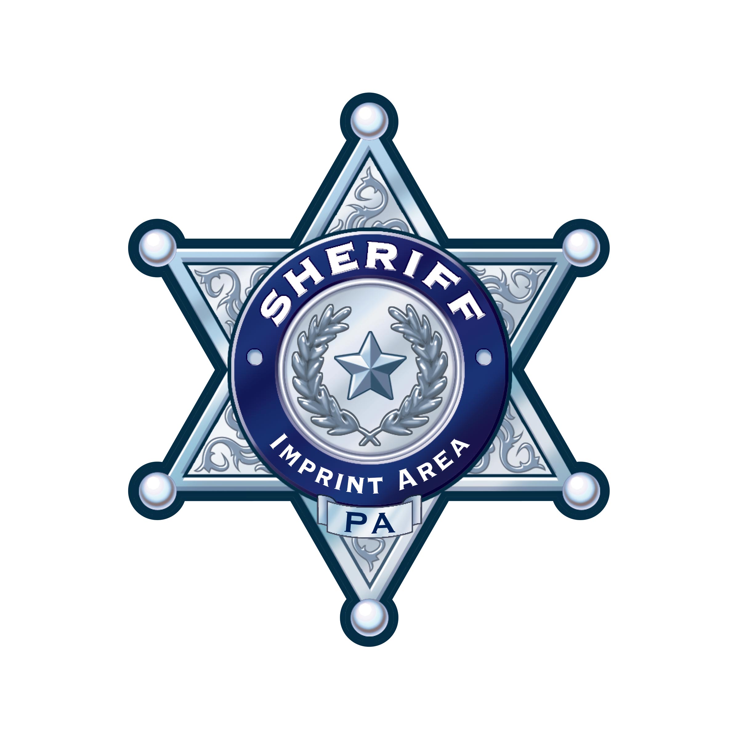 Custom Sheriff Sticker Badges