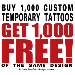 1000 Free Tattoo Promo - S18326FREE