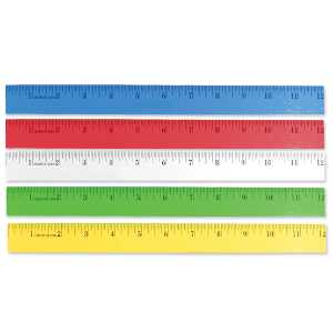 12" Enamel Wood Ruler 