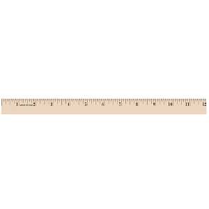 12" Natural Finish Wood Ruler 