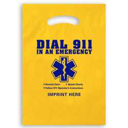 12" x 15" Plastic Bag - Dial 911 
