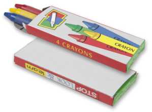 4-Pack Box of Children's Crayons firefighting, fire safety product, fire prevention, crayons, non-toxic, color me, public safety