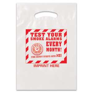 9" x 13" Plastic Bag - Test Your Smoke Alarms  