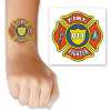 911 FF Maltese Cross Tattoo 911 maltese cross tattoo, firefighter kids tattoo, fire safety temporary tattoo, fire department children’s giveaways, EMS outreach items, police department community handouts, kids fire safety materials, first responder promotional items