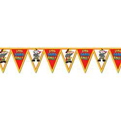 All-Weather Pennant Banner - Design 2 firefighting, fire safety, fire prevention, fire safety productions, banner, pennant banner, triangle banner, stop drop and roll banner