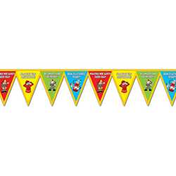 All-Weather Pennant Banner - Design 4 firefighting, fire safety product, fire prevention, be smart and be ready, practice fire safety, dont let fire start, banner, pennant banner, all weather banner