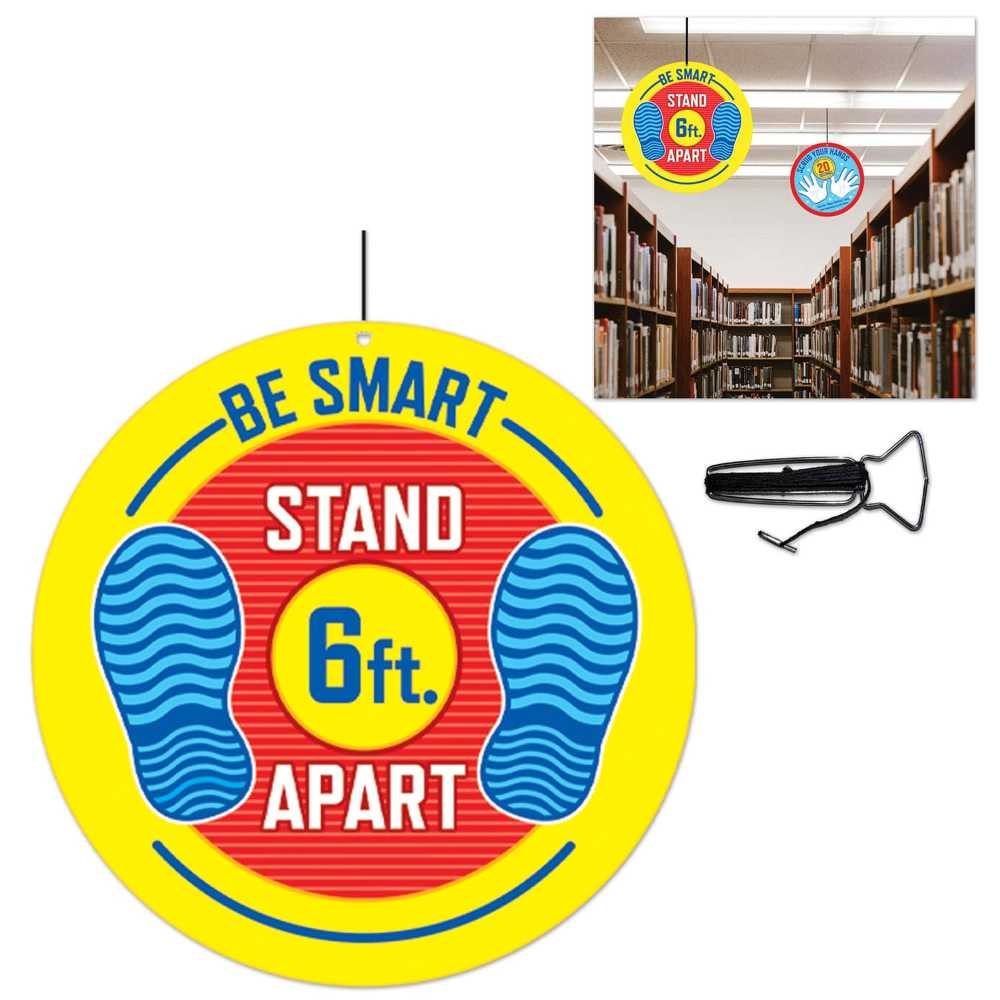 Be Smart Cardboard Ceiling Signs