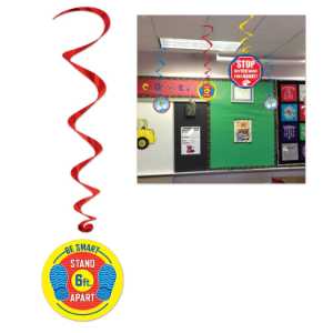 Be Smart Ceiling Whirls Stand 6' Apart, Covid-19, colds, be smart, social distancing, ceiling whirls