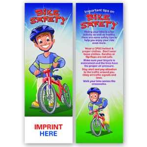 Bike Safety Bookmark bike safety product, bike, bookmark, safety, bike safety bookmark, kids bike safety tips, bicycle safety handout, community event giveaways, fire department children’s items, EMS outreach supplies, police department kids giveaways, educational safety materials, bike safety education, fire prevention week items