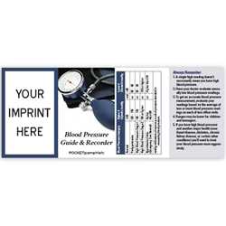 Pocket Pamphlet - Blood Pressure Guide & Recorder  