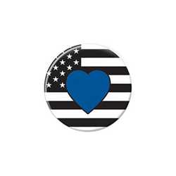 Blue Heart Button buttons, support buttons, law enforcement, thank you police, 