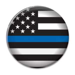 Blue Stripe - Law Enforcement Button thin blue line, thin blue line button, buttons, support buttons, blue stripe law enforcement button, police support button, fire department kids giveaways, EMS outreach items, police department community handouts, children’s safety promotional items, hero-themed event button, community event supplies