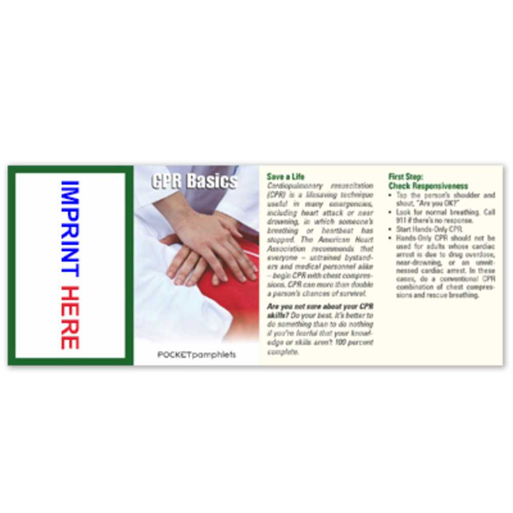 CPR Basics Pocket Pamphlet Cpr basics pocket pamphlet
