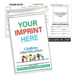 Child ID Kit (English) child ID kit, kids identification kit, child safety preparedness, fire department children’s items, EMS outreach supplies, police department kids giveaways, emergency preparedness materials, community safety handouts
