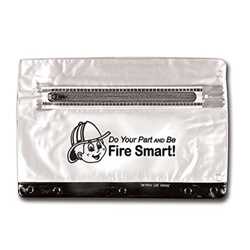 Clear Vinyl Zippered Pencil Case firefighting, fire safety product, fire prevention, pouches, vinyl pouches, pencil case