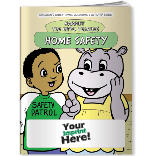 Home Safety with Harriet the Hippo Coloring Book