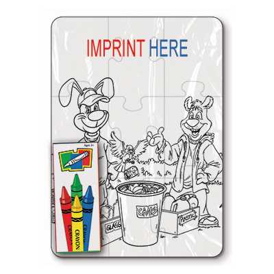 Coloring Puzzle Set - Recycling (9 pc.)