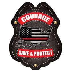 Courage & Honor Sticker Badge 