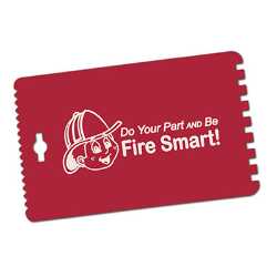 Credit Card Ice Scraper credit card ice scraper, winter safety giveaway, fire department promo items, EMS community event supplies, police department outreach materials, compact ice scraper, cold weather safety handouts