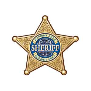 Custom Gold 5-Point Sheriff Sticker Badge Police, safety product, educational, sticker police badge, police officer badge, custom badge, custom police badge, custom sticker badge, custom gold badge, junior sheriff badge, sheriff badge, 