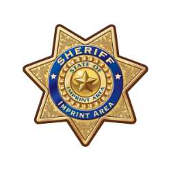 Custom Gold 7-Point Sheriff Sticker Badge Police, safety product, educational, sticker police badge, police officer badge, custom badge, custom police badge, custom sticker badge, custom gold badge, junior sheriff badge, sheriff badge, 