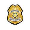 Custom Gold Jr. Police Chief Clip-On Badge Police, safety product, educational, plastic police badge, police officer badge, imprint badge, imprinted police badge, Custom Gold Jr Police Chief Badge, SS66785ISP11, junior police chief badge, personalized police badge, kids police chief badge, custom clip on badge, police outreach giveaways, community event promotional items, school safety program supplies, law enforcement promotional products, youth police badges, bulk custom badges