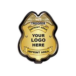 Custom Gold Jr. Police Officer Clip-On Badge Police, safety product, educational, gold badge, gold police badge, plastic police badge, police officer badge, imprint badge, imprinted police badge, Custom Gold Jr Police Officer Badge, SS66785ISP1, personalized police badge, junior police officer badge, custom kids police badge, clip on badge for kids, police promotional products, community event giveaways, police outreach supplies, safety education items, youth police badge, law enforcement promotional products, bulk custom badges