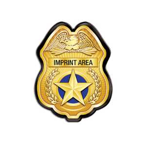 Custom Gold Jr. Police Officer Clip-On Badge Police, safety product, educational, gold badge, gold custom badge, gold police badge, plastic police badge, police officer badge, imprint badge, imprinted police badge, Custom Gold Jr Police Officer Badge, SS66785ISP3, personalized police badge, junior police officer badge, custom kids police badge, clip on police badge, police educational giveaways, community event badges, school safety program supplies, police outreach items, youth police badge, law enforcement promotional products