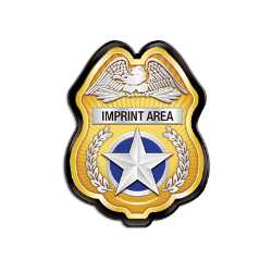 Custom Gold Jr. Police Officer Clip-On Badge Police, safety product, gold badge, custom badge, custom gold police badge, educational, plastic police badge, police officer badge, imprint badge, imprinted police badge, Custom Gold Jr Police Officer Badge, SS66785ISP5, personalized police badge, junior police officer badge, custom kids police badge, clip on badge for kids, police educational giveaways, community event badges, school safety program supplies, police outreach products, youth police badge, law enforcement promotional items